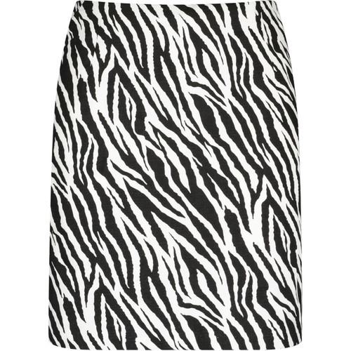 louche women dylan zebra print a line mini skirt black white