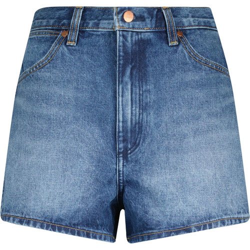wrangler womens festival denim shorts preloved blue wrangler womens festival denim shorts preloved blue
