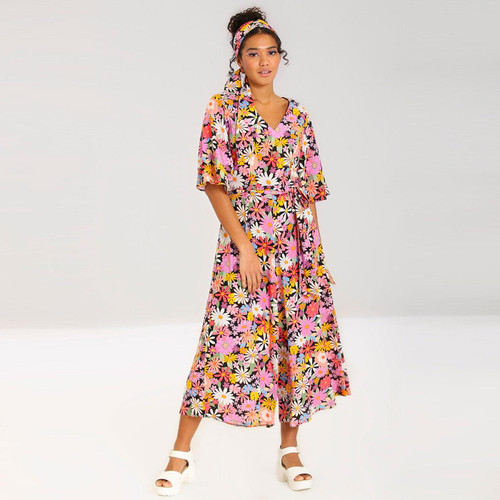 Hell Bunny Nadine Retro 70s Jumpsuit