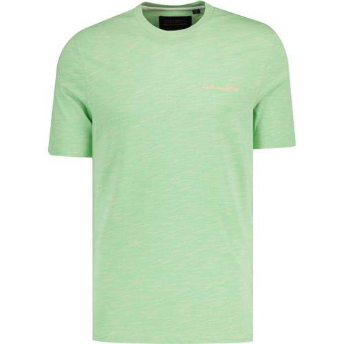 lyle and scott mens space dye crew neck tshirt mollys green