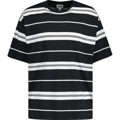 wrangler mens vintage stripe tshirt phantom black