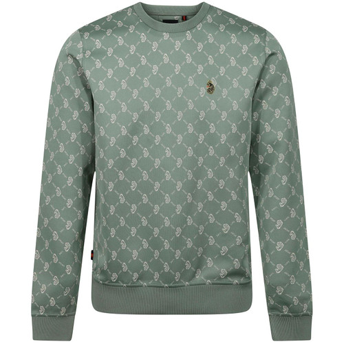 Luke Gazzas Tears Retro Tricot Sweatshirt in Light Green M620373