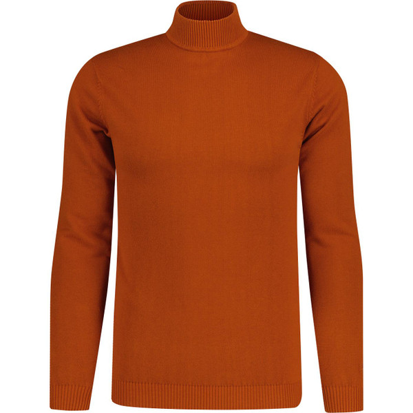 madcap england men eastwood slim fit knitted turtleneck jumper cinnamon stick brown