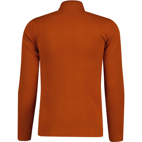 madcap england men eastwood slim fit knitted turtleneck jumper cinnamon stick brown