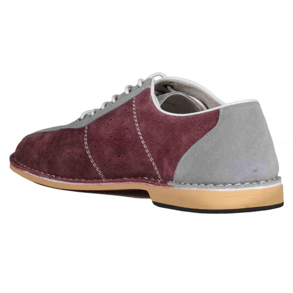 Madcap England The Dude Retro Mod Suede Bowling Shoes in Dark Purple