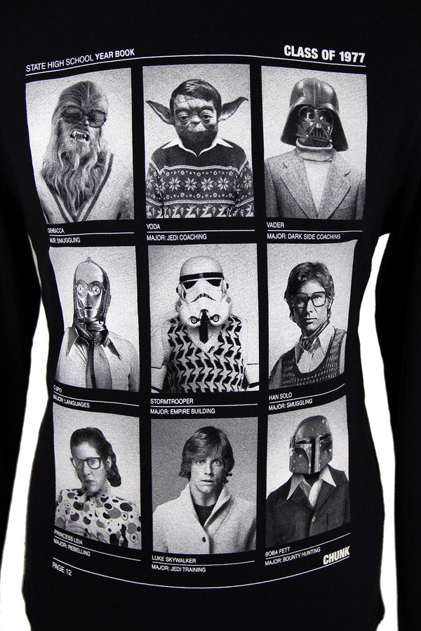 CHUNK T-SHIRTS RETRO STAR WARS CLASS OF 77 SWEAT CHUNK T-SHIRTS RETRO STAR WARS CLASS OF 77 SWEAT