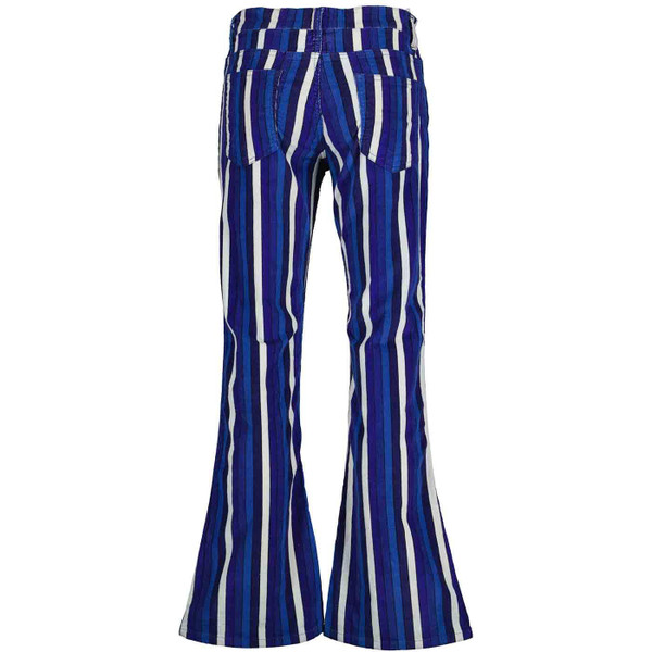 Madcap England Spectrum Stripe Retro 1970s Corduroy Flares in Blue