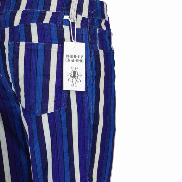 Madcap England Spectrum Stripe Cord Flares in Blue