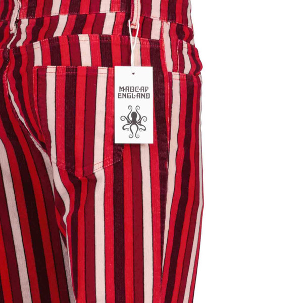 Madcap England Spectrum Stripe Cord Flares in Red