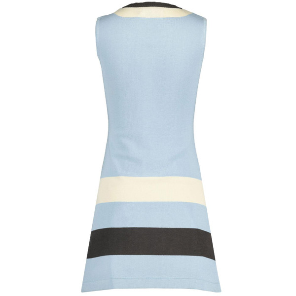 Madcap England Lantana 1960s Mod Knitted Panel Dress in Winter Sky MC1008