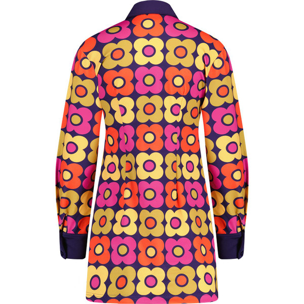 madcap england womens daydream retro flower collared dress navy