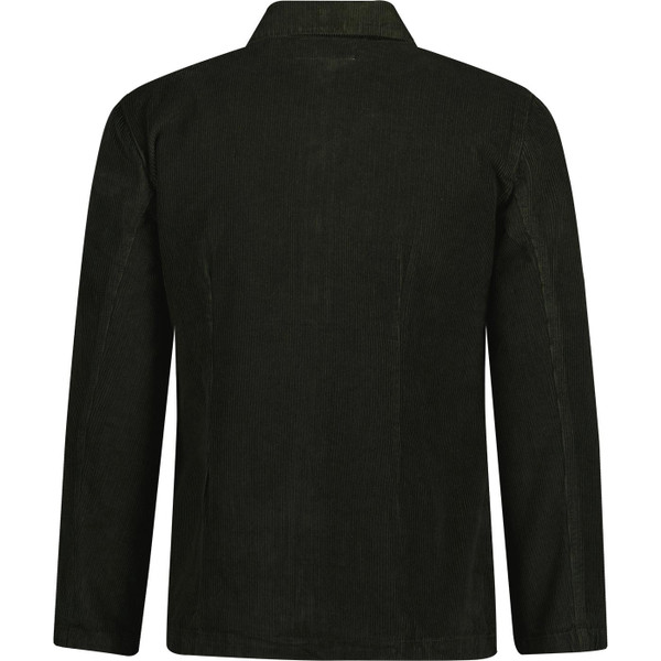 madcap england mens dagger collar ring zip through cord overshirt forest green