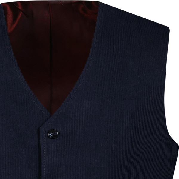 madcap england mens 70s cord waistcoat navy