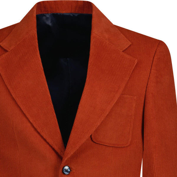 madcap england mens 70s cord blazer rust orange
