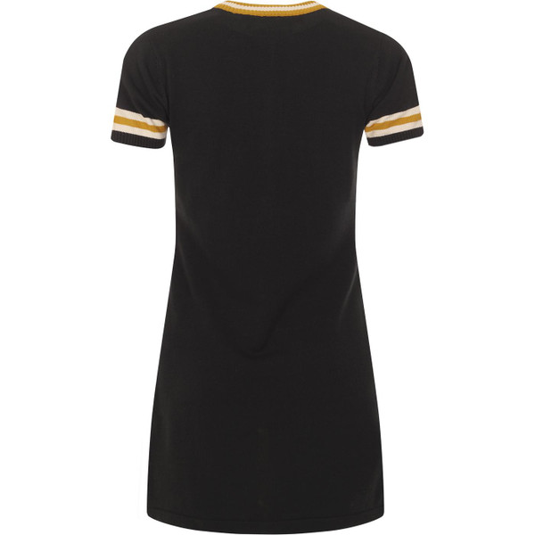 Madcap England Retro Mod 1960s Knitted Cycling Top Dress in Black and Yellow