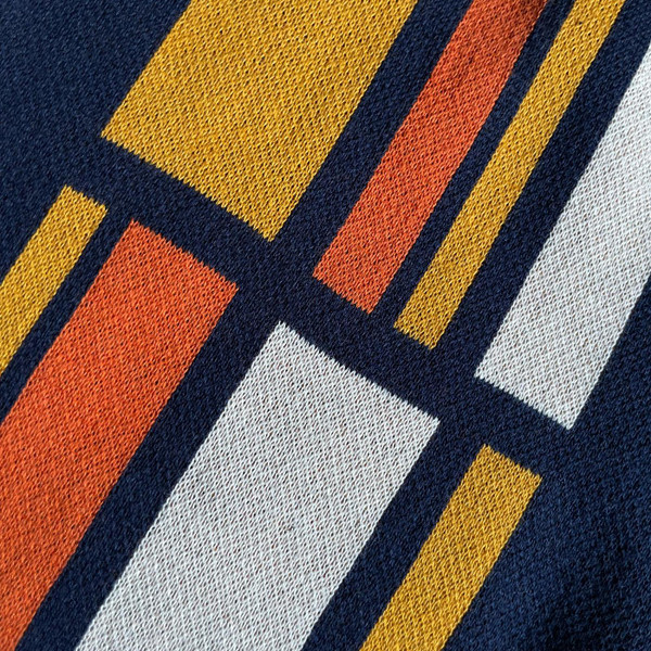 Madcap England Men's Comet Retro 1950s 60s Style Mod Polo Shirt in Navy Blazer