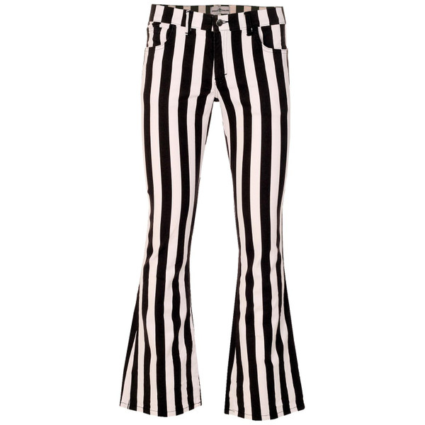 Madcap England holy roller striped bellbottoms black/white