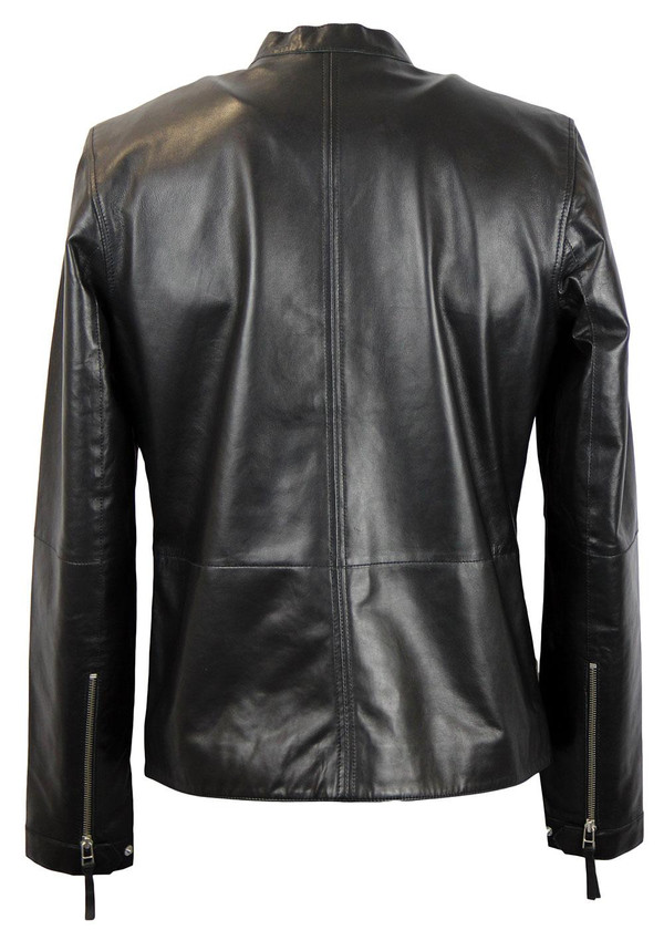 PRETTY GREEN RETRO MOD LEATHER RACER JACKET PRETTY GREEN RETRO MOD LEATHER RACER JACKET