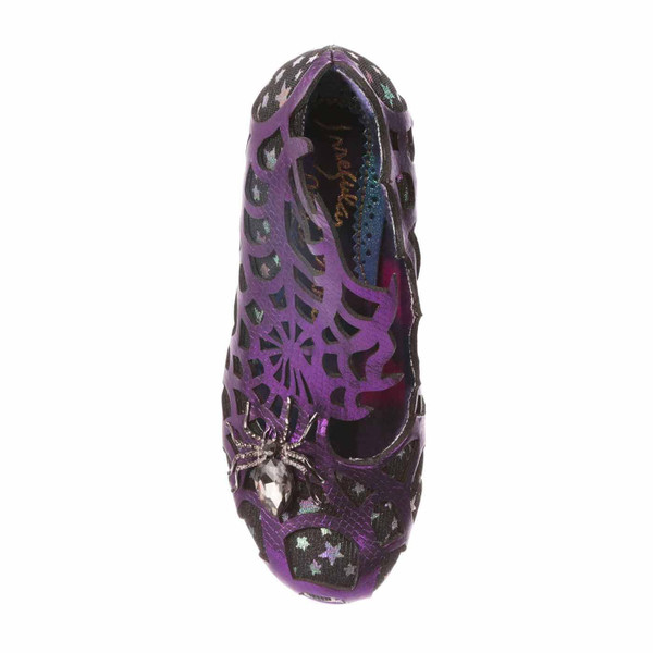 Irregular Choice On The Web Halloween Heels in Black/Purple Irregular Choice On The Web Halloween Heels in Black/Purple