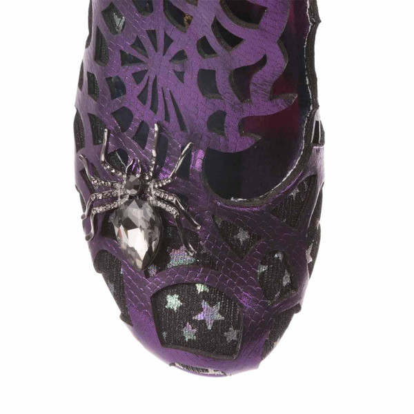 Irregular Choice On The Web Halloween Heels in Black/Purple Irregular Choice On The Web Halloween Heels in Black/Purple