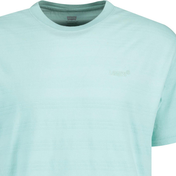 Levi's Red Tab Popcorn Jacquard Stripe Retro 1990s T-shirt in Aqua