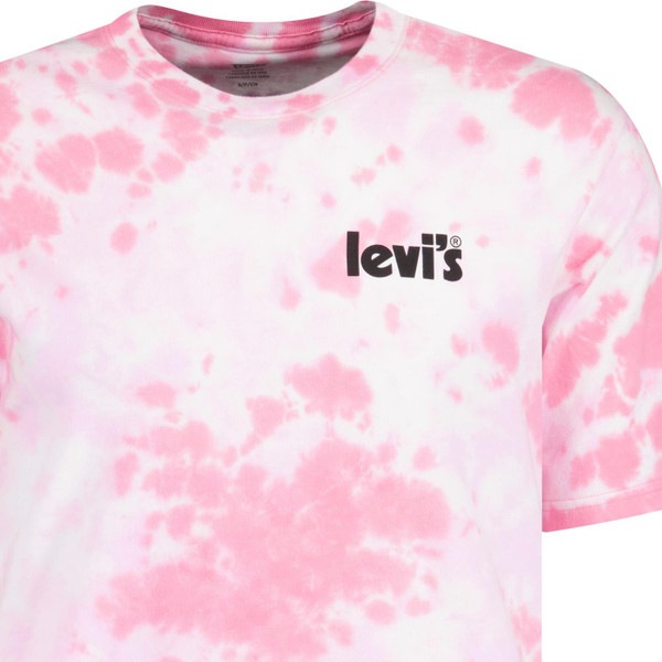 Levi's Retro 1980s Relaxed Tie Dye Poster Tee in Poster Pink