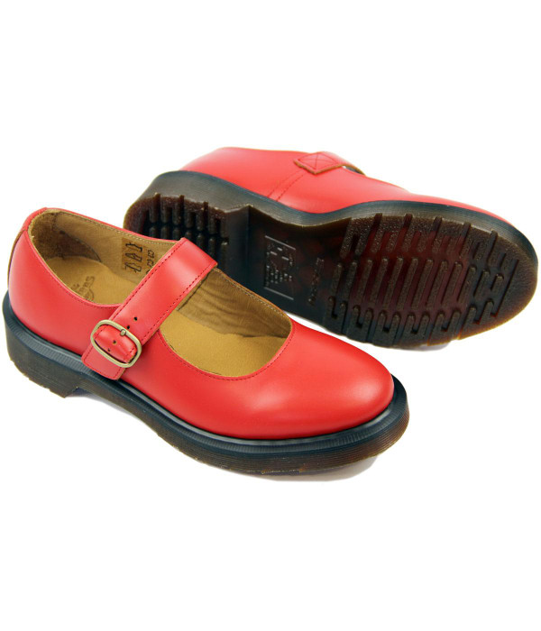 DR MARTENS RETRO MOD 60s MARY JANE SHOES RED DR MARTENS RETRO MOD 60s MARY JANE SHOES RED