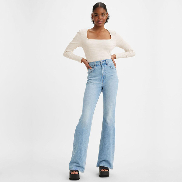 Levi's® Retro 1970s Super High Rise Flares Put it Back Blue