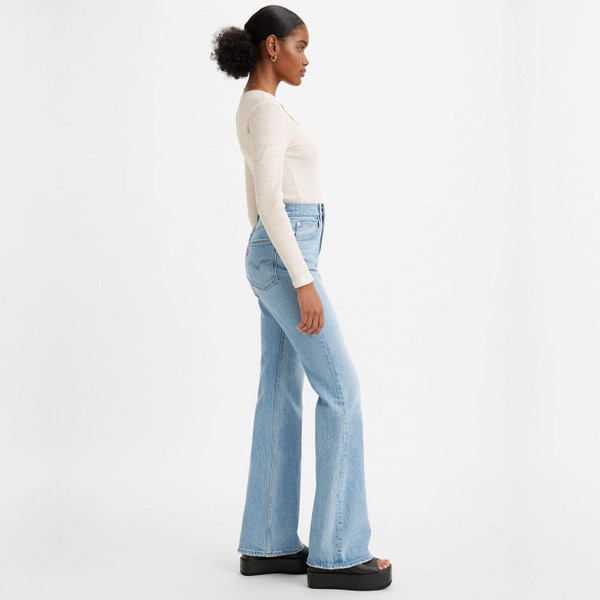 Levi's® Retro 1970s Super High Rise Flares in Put it Back Blue