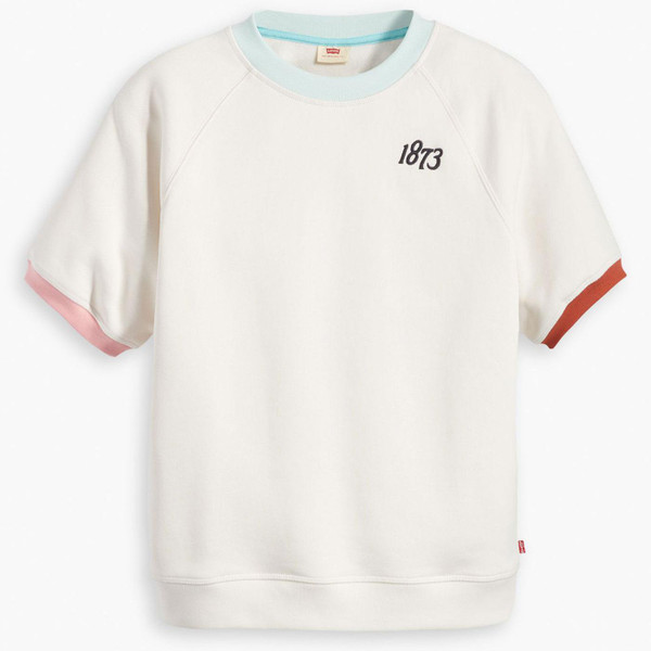 Levi's® Women's Retro 90s Country Club Bridge Short Sleeve Sweatshirt in Tofu
