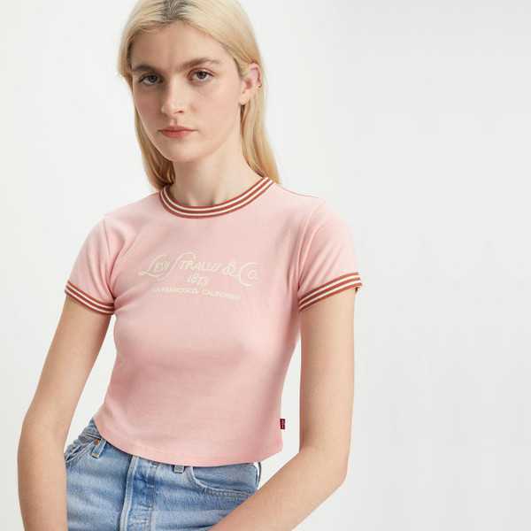 Levi's® Women's Retro Ringer Mini Pink Tee A35230022