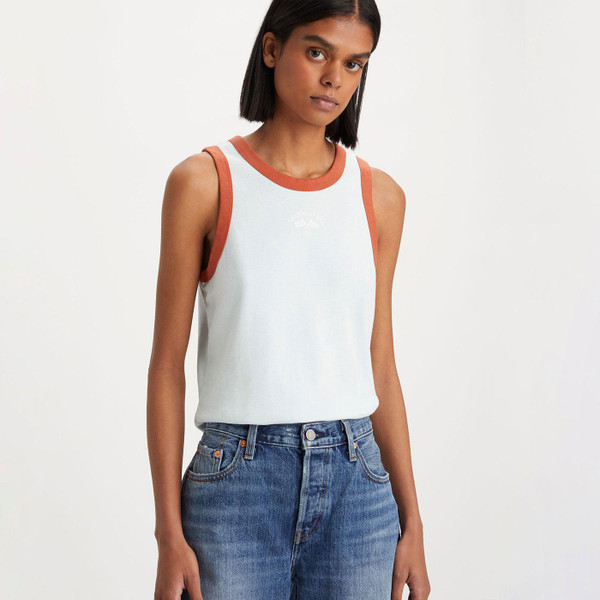 Levi's Olivia Retro 70s Tank Top in Country Club Sky Blue A50630006