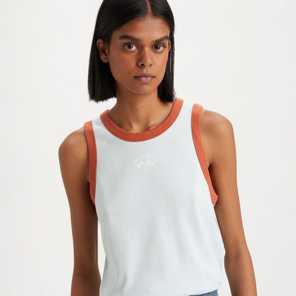 Levi's Olivia Retro 1970s Tank Top in Country Club Sky Blue A50630006