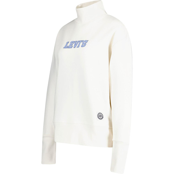 levis womens graphic high neck sweatshirt tofu white