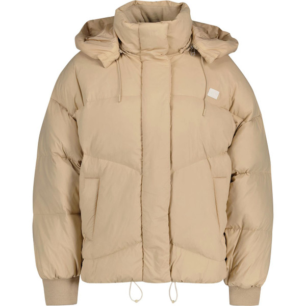 levis womens baby bubble hooded short puffer jacket oatmeal beige levis womens baby bubble hooded short puffer jacket oatmeal beige