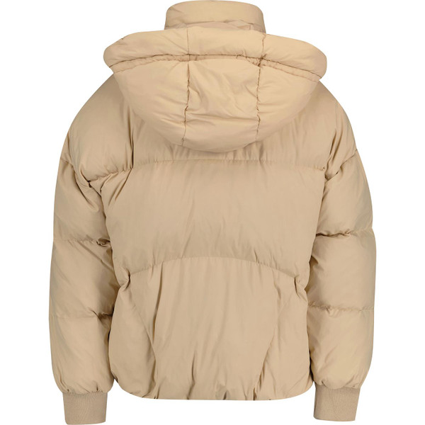 levis womens baby bubble hooded short puffer jacket oatmeal beige levis womens baby bubble hooded short puffer jacket oatmeal beige