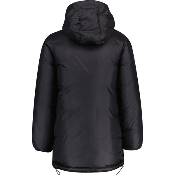 levis womens luna core mid length hooded puffer jacket caviar black