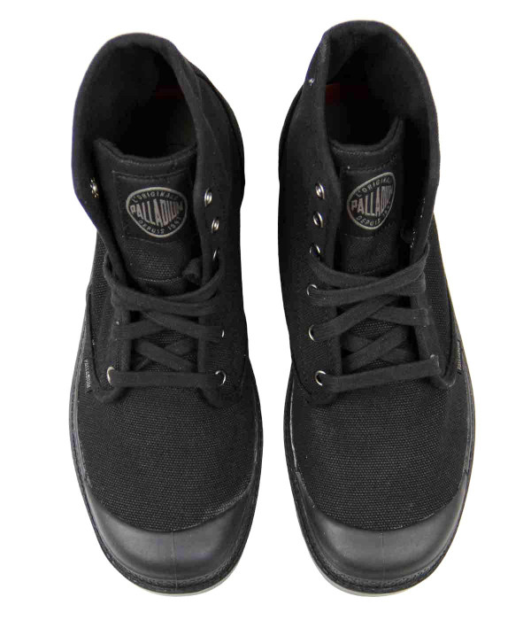 PALLADIUM BOOTS PAMPA HI RETRO CANVAS BLACK PALLADIUM BOOTS PAMPA HI RETRO CANVAS BLACK