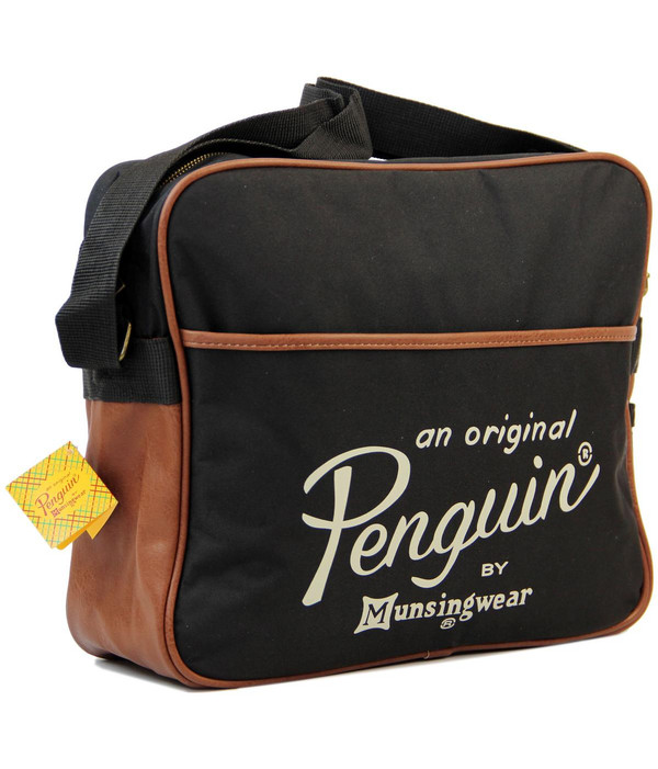 ORIGINAL PENGUIN RETR 70s CANVAS MESSENGER BAG