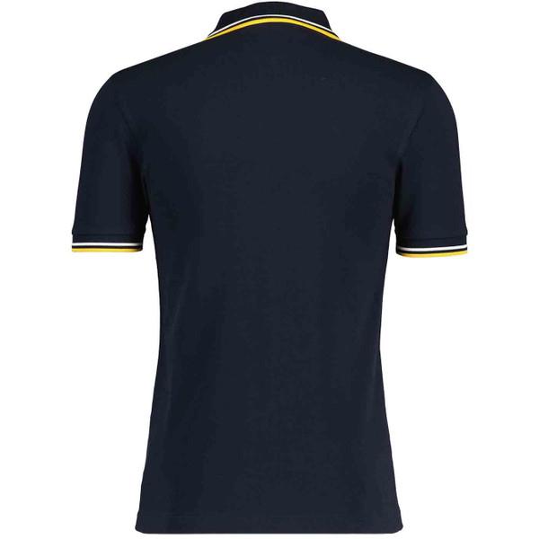 Fred Perry Mod Twin Tipped Polo Shirt in Navy/Ecru/Yellow M3600 R81