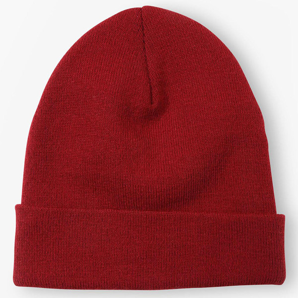 Levi's Embroidered Batwing Retro Knitted Beanie Hat in Dark Bordeaux 380220184 