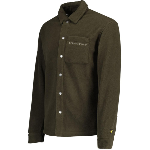Lyle & Scott Men's Fleece Overshirt in Olive LW1907V 