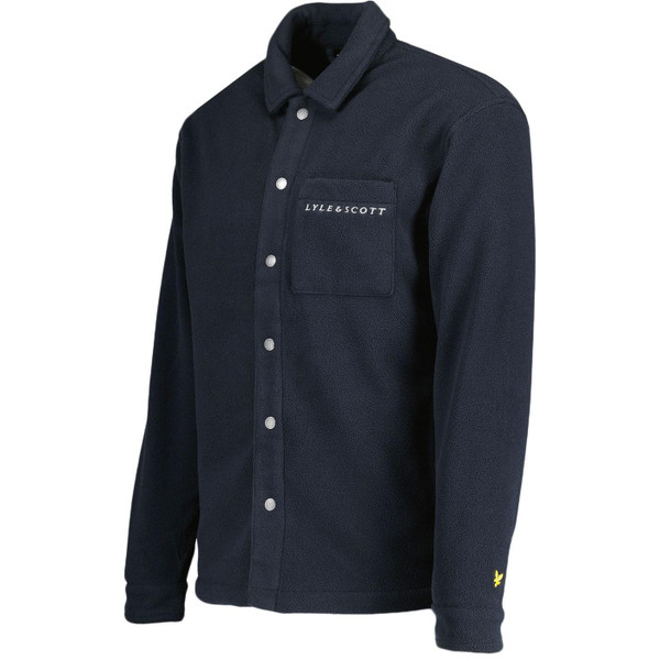 Lyle And Scott Men's Fleece Overshirt in Dark Navy LW1907V