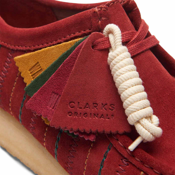 Clarks Originals Wallabee Burgundy Stitch Stripe Shoes 26174512