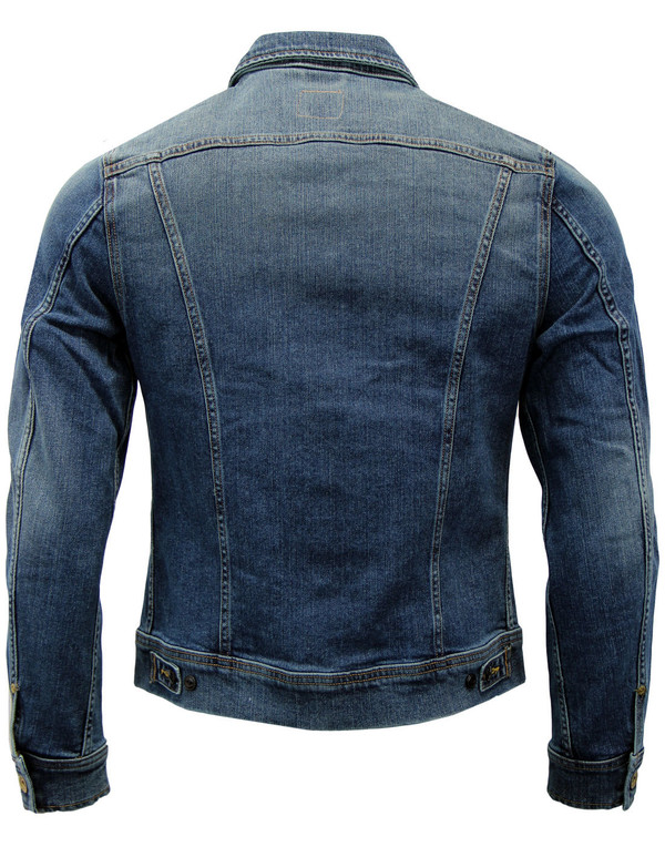 lee rider retro mod denim jacket blue surrender