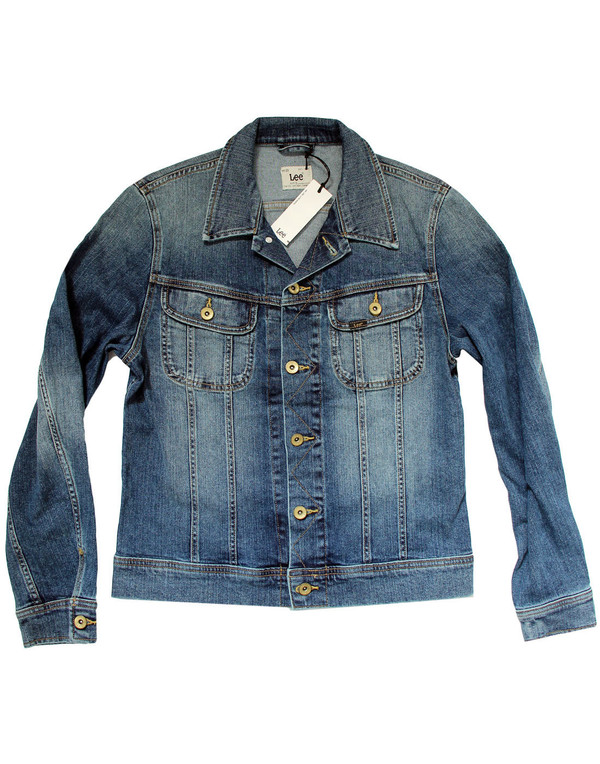 lee rider retro mod denim jacket blue surrender