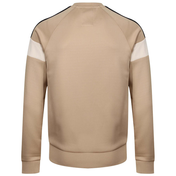 Luke Est 1977 Adam 4 Colour Block Panel Sweatshirt in Biscuit