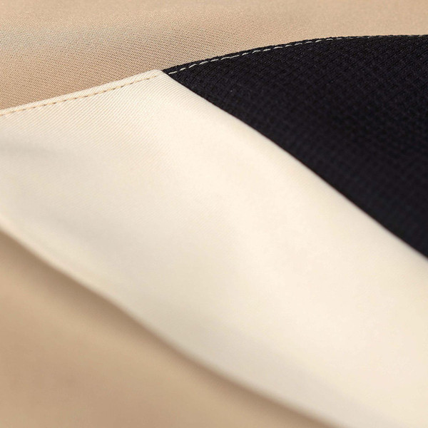 Luke Est 1977 Adam 4 Retro 90s Colour Block Panel Sweatshirt in Biscuit