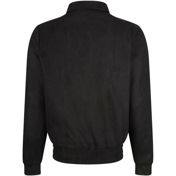 Luke Magnus Retro Collared Harrington Jacket in Black M710705