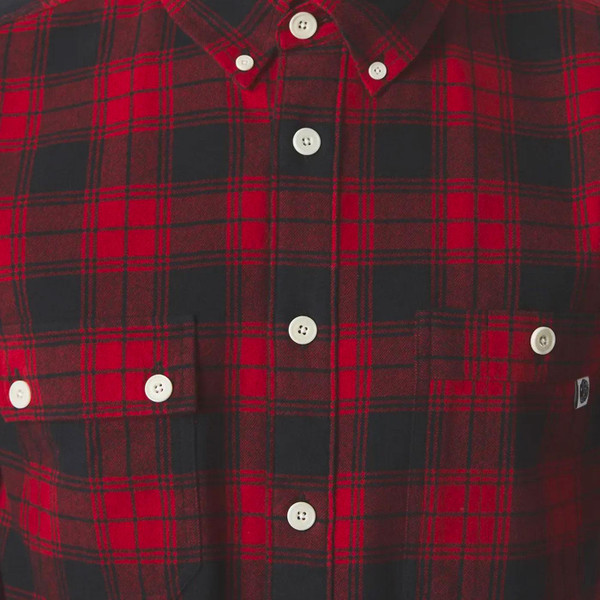 Pretty Green Buffalo Check Mod Shirt in Red G23Q3MUSHT293